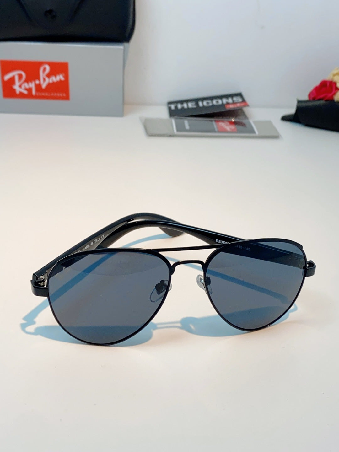 Ray-Ban RB3523 Polarized Fashion Blue Lens Sunglasses for Men - detail image 2
