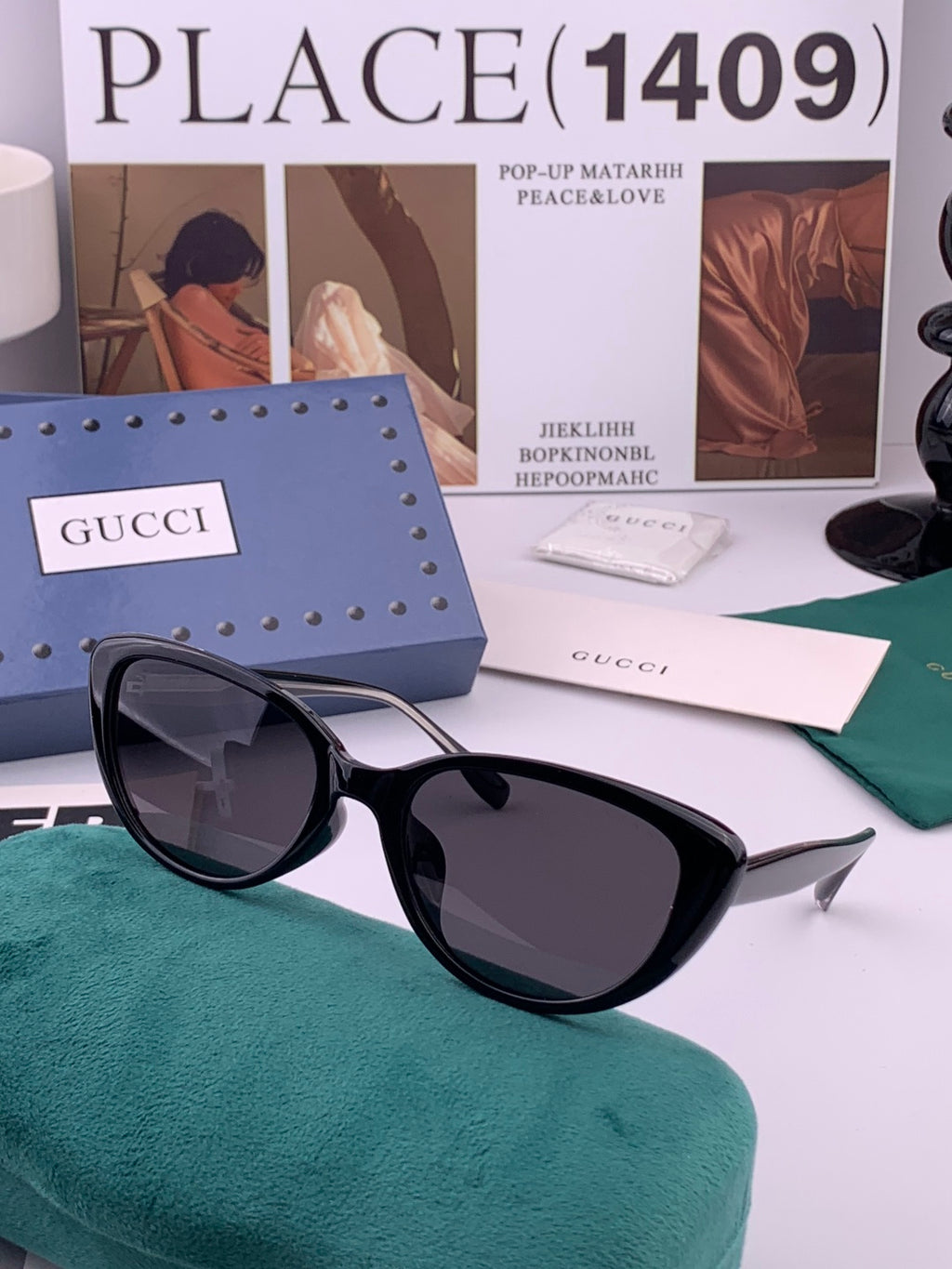 Gucci G3820 Polarized Square Black Lens Sunglasses for Men & Women - 132297 - detail image 3