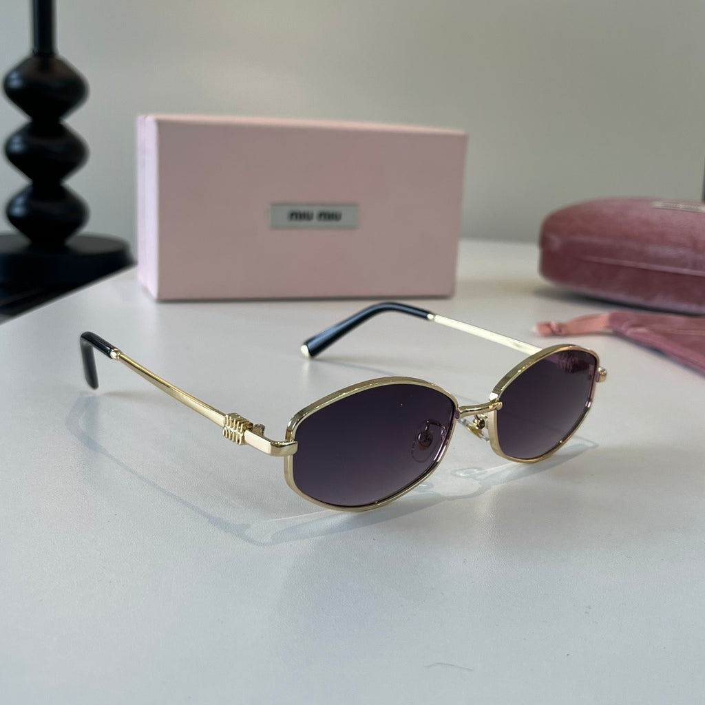 Miu Miu Cat-Eye Silver Lens Sunglasses for Men & Women - 466149