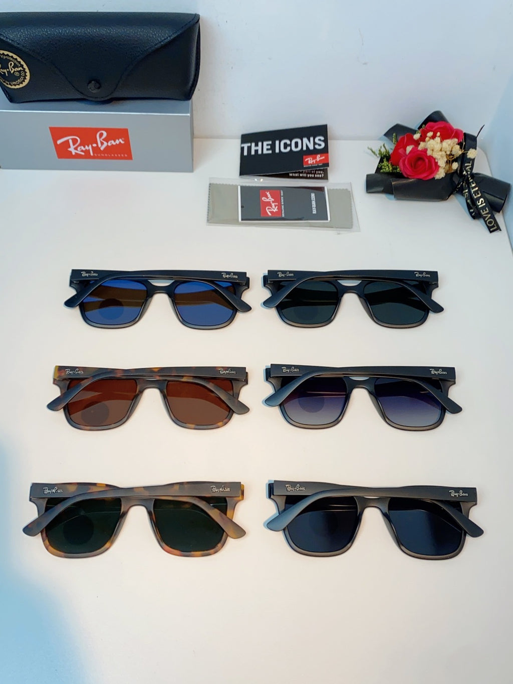 Ray-Ban RB4323 Polarized Square Gray Lens Sunglasses for Men & Women - detail image 11