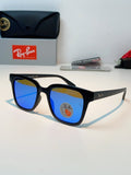 Ray-Ban RB4323 Polarized Square Blue Lens Sunglasses for Men & Women