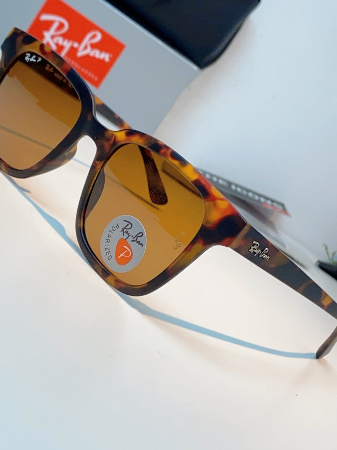 Ray-Ban RB4323 Polarized Square Brown Lens Sunglasses for Men & Women - 158740 - detail image 7