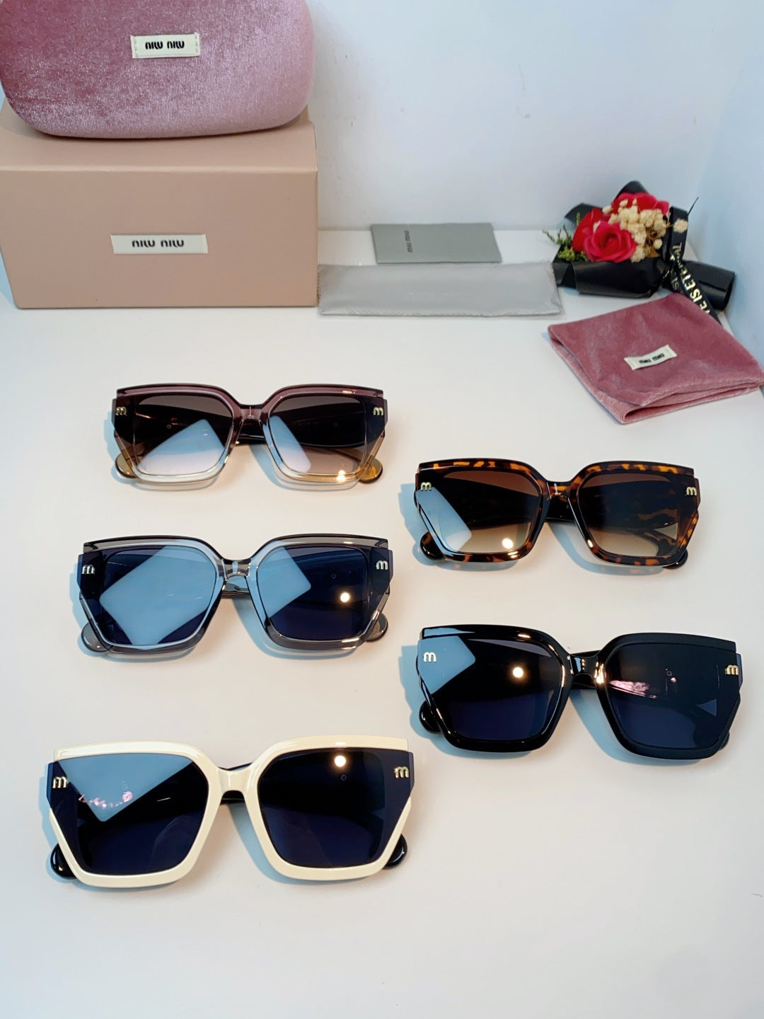 Miu Miu Oversized Black Lens Sunglasses for Women - 158594 - detail image 12
