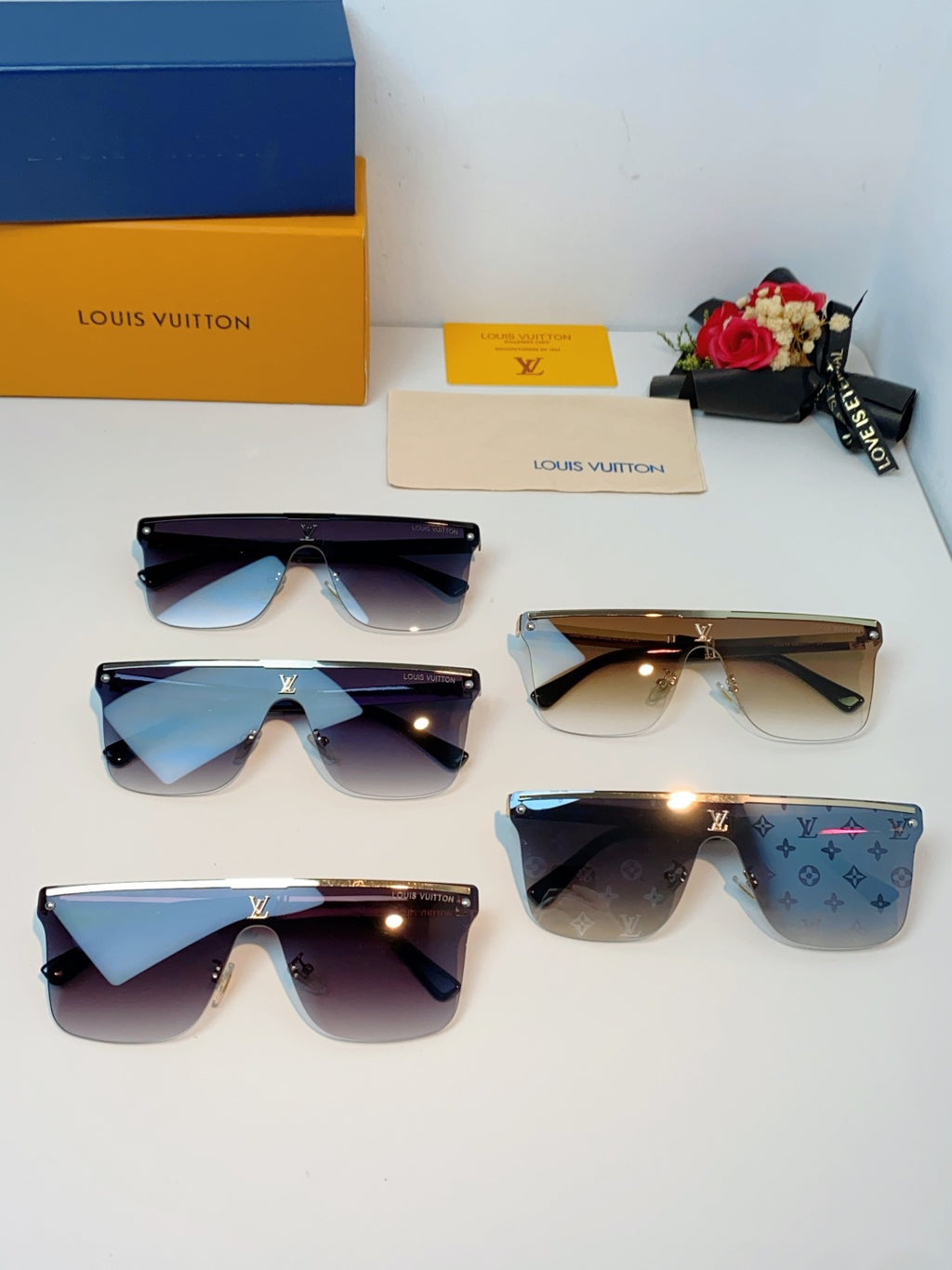 Louis Vuitton Lightweight Rimless Brown Lens Sunglasses for Men & Wom - 158130 - detail image 12