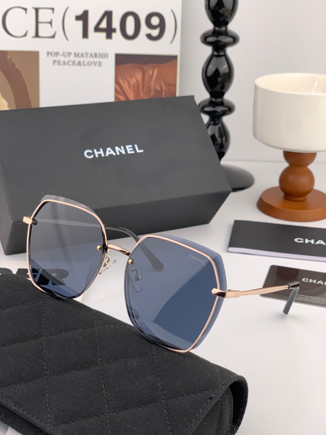 Chanel CH2201 Polarized Rimless Silver Lens Sunglasses for Men & Women - detail image 5