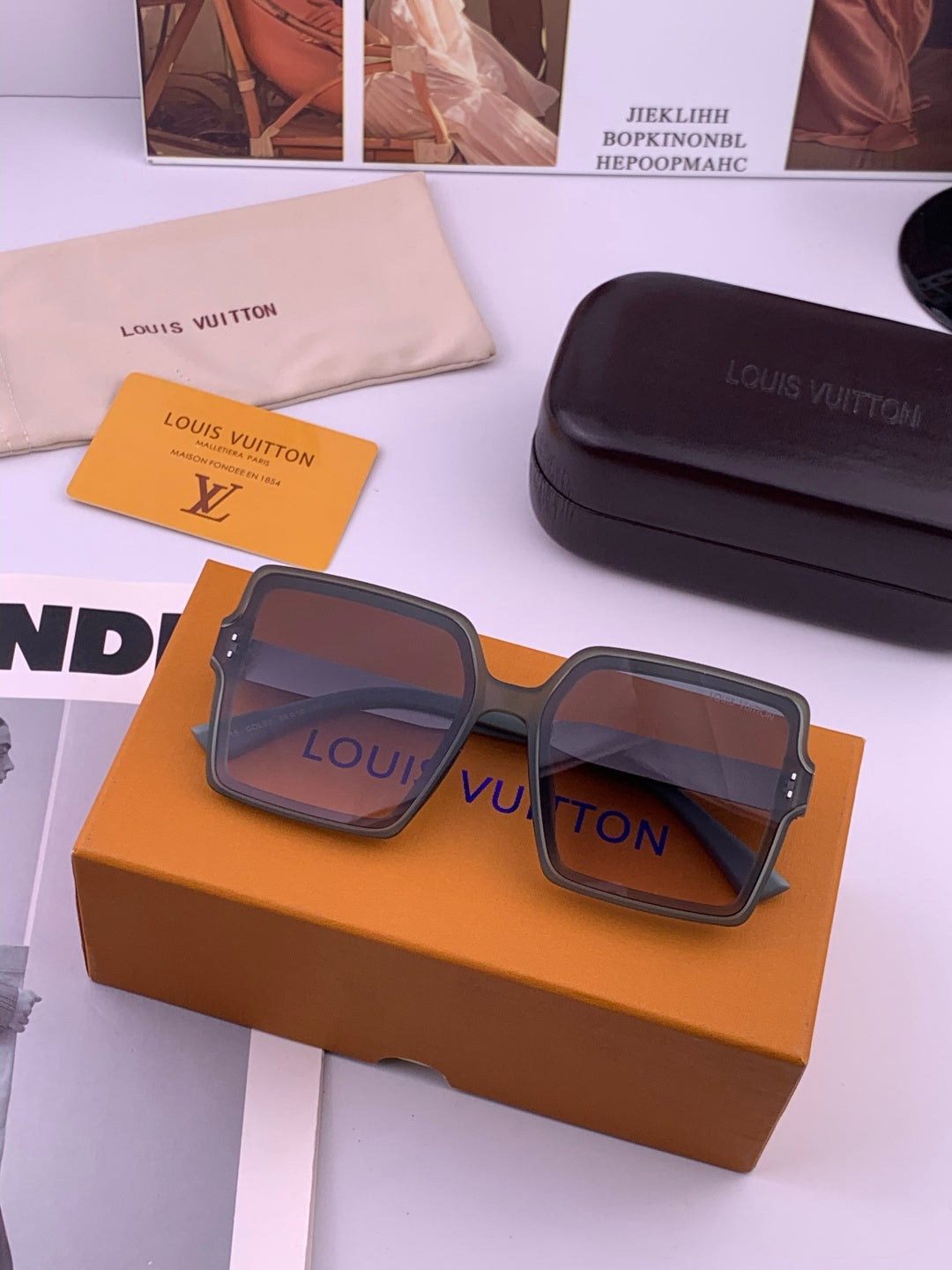 Louis Vuitton L1577 Polarized Square Gray Lens Sunglasses for Men & W - 158165 - detail image 7
