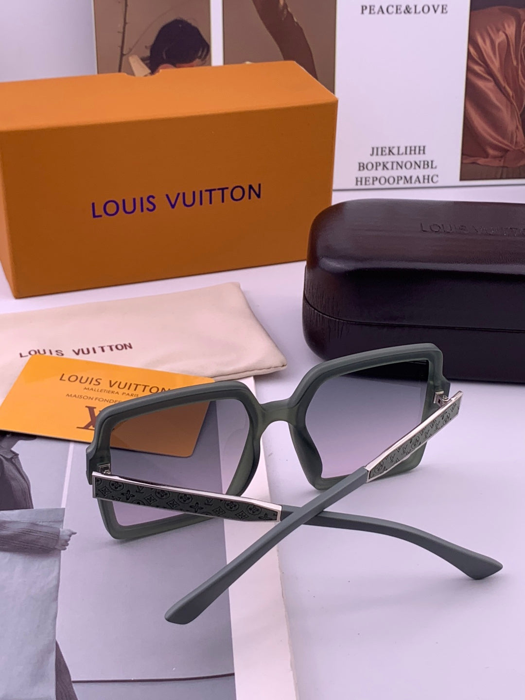 Louis Vuitton L1577 Polarized Square Gray Lens Sunglasses for Men & W - 158165 - detail image 6