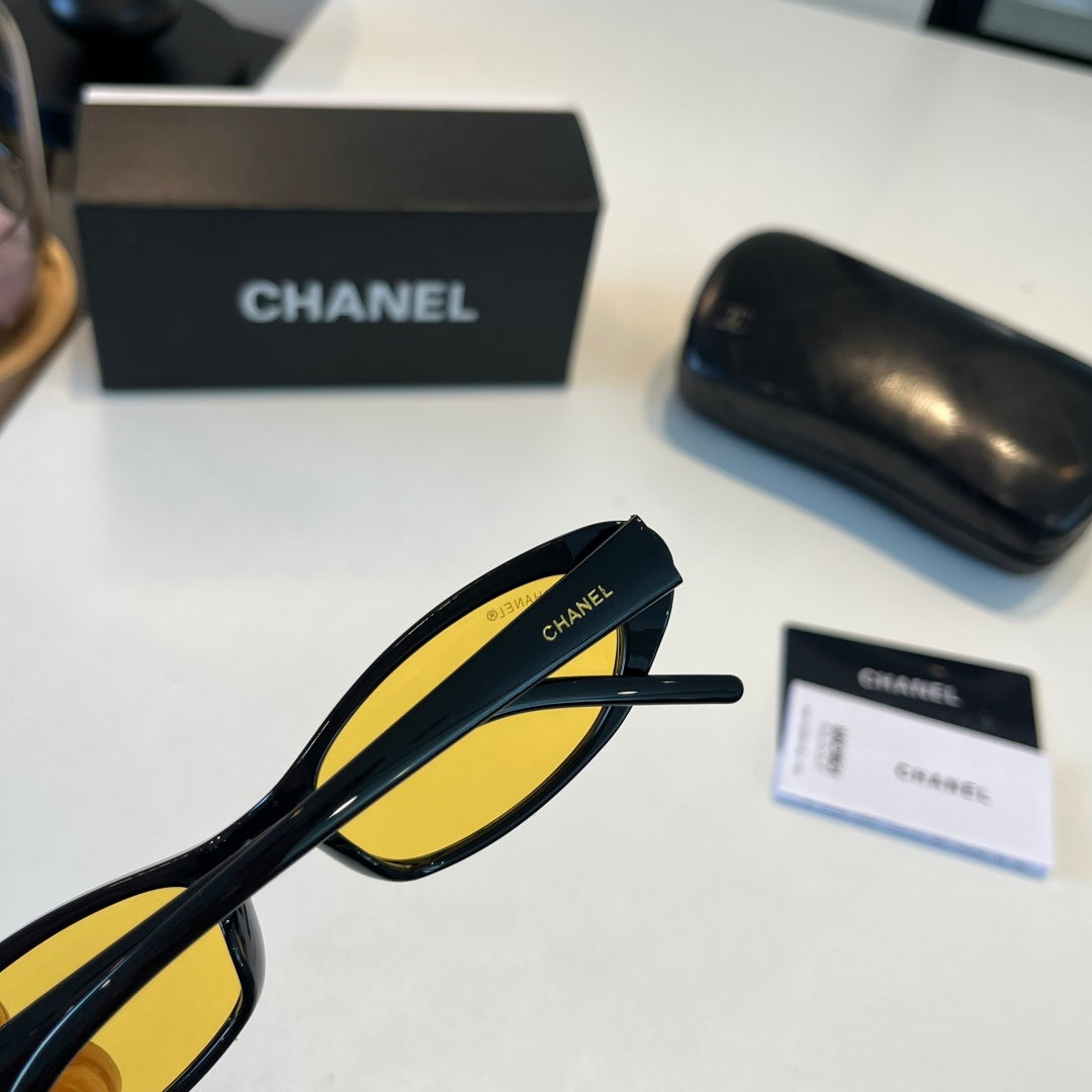 Chanel Oversized Orange Lens Sunglasses for Men & Women - 371833 - detail image 8