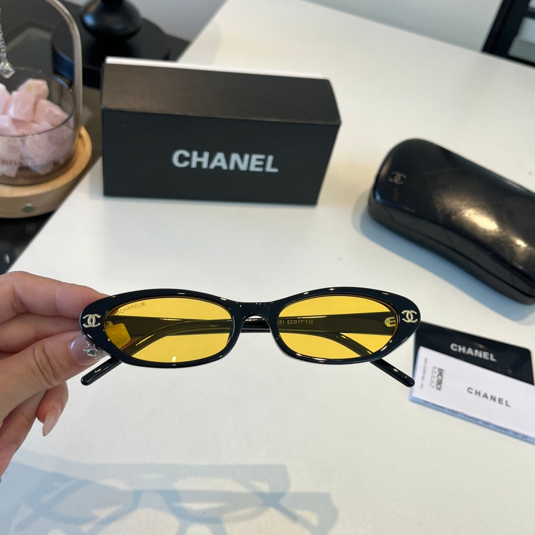 Chanel Oversized Orange Lens Sunglasses for Men & Women - 158354 - detail image 6