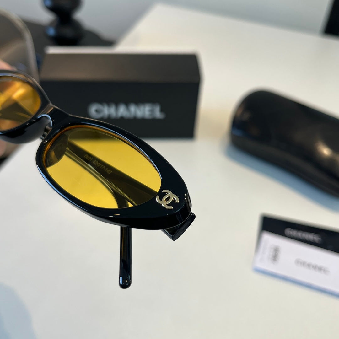 Chanel Oversized Orange Lens Sunglasses for Men & Women - 448994 - detail image 7