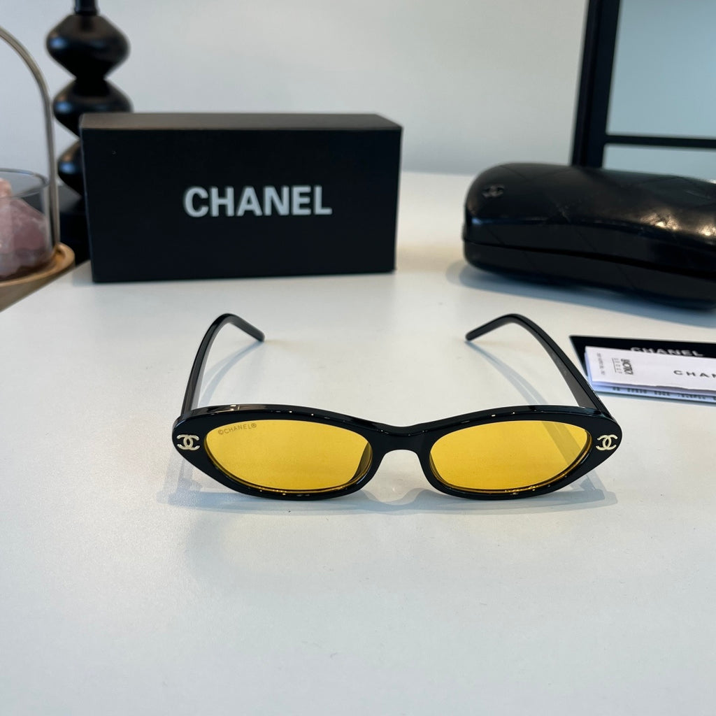 Chanel Oversized Orange Lens Sunglasses for Men & Women - 371833 - detail image 2