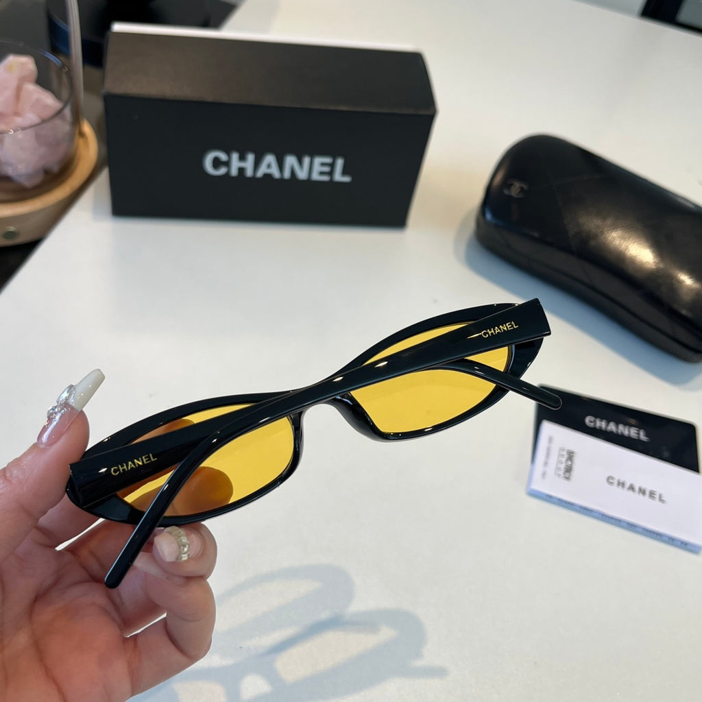 Chanel Oversized Orange Lens Sunglasses for Men & Women - 371833 - detail image 9