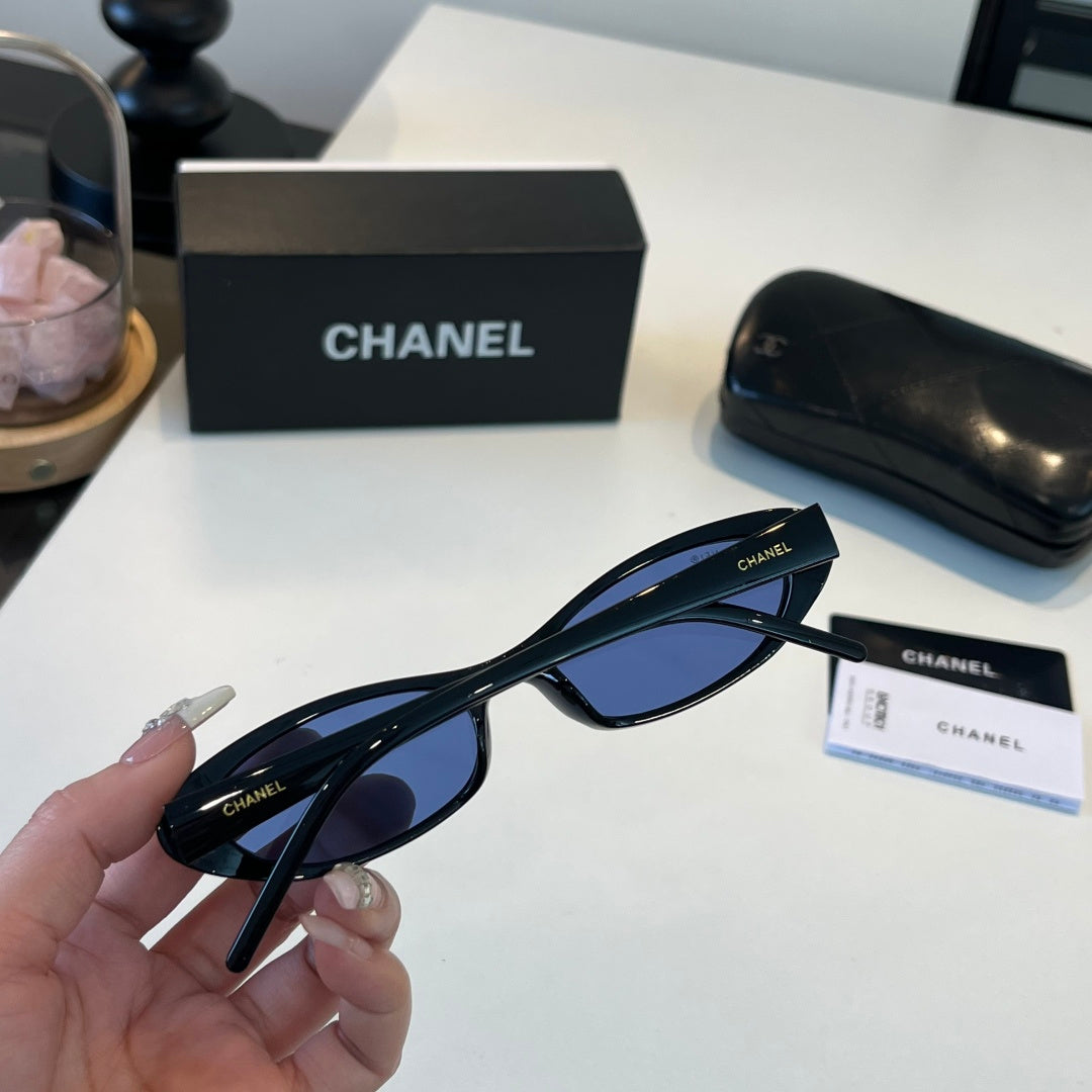 Chanel Oversized Blue Lens Sunglasses for Men & Women - detail image 8