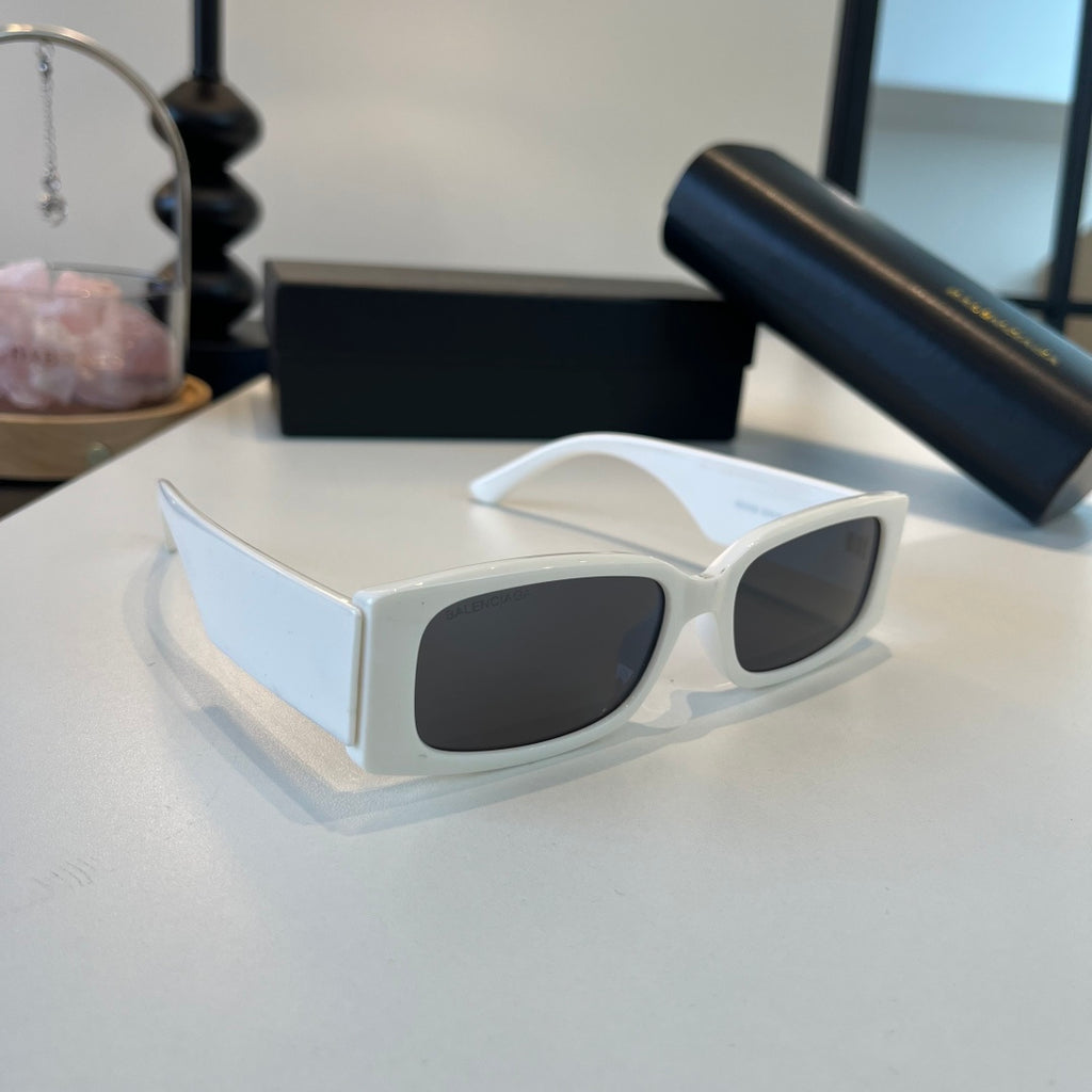 Balenciaga Rectangular Silver Lens Sunglasses for Men & Women - 449651