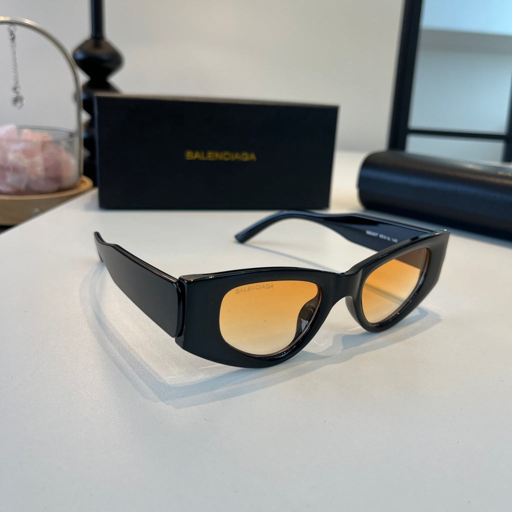 Balenciaga Rectangular Brown Lens Sunglasses for Men & Women - 416134
