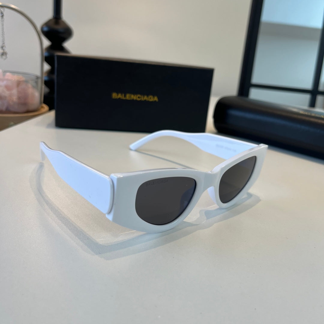 Balenciaga Rectangular Silver Lens Sunglasses for Men & Women - 372350