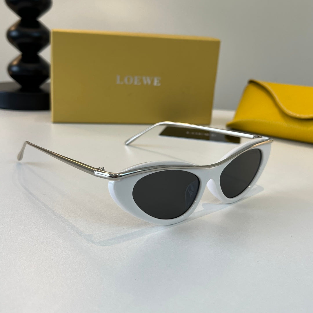Loewe Cat-Eye Silver Lens Sunglasses for Men & Women - 449897