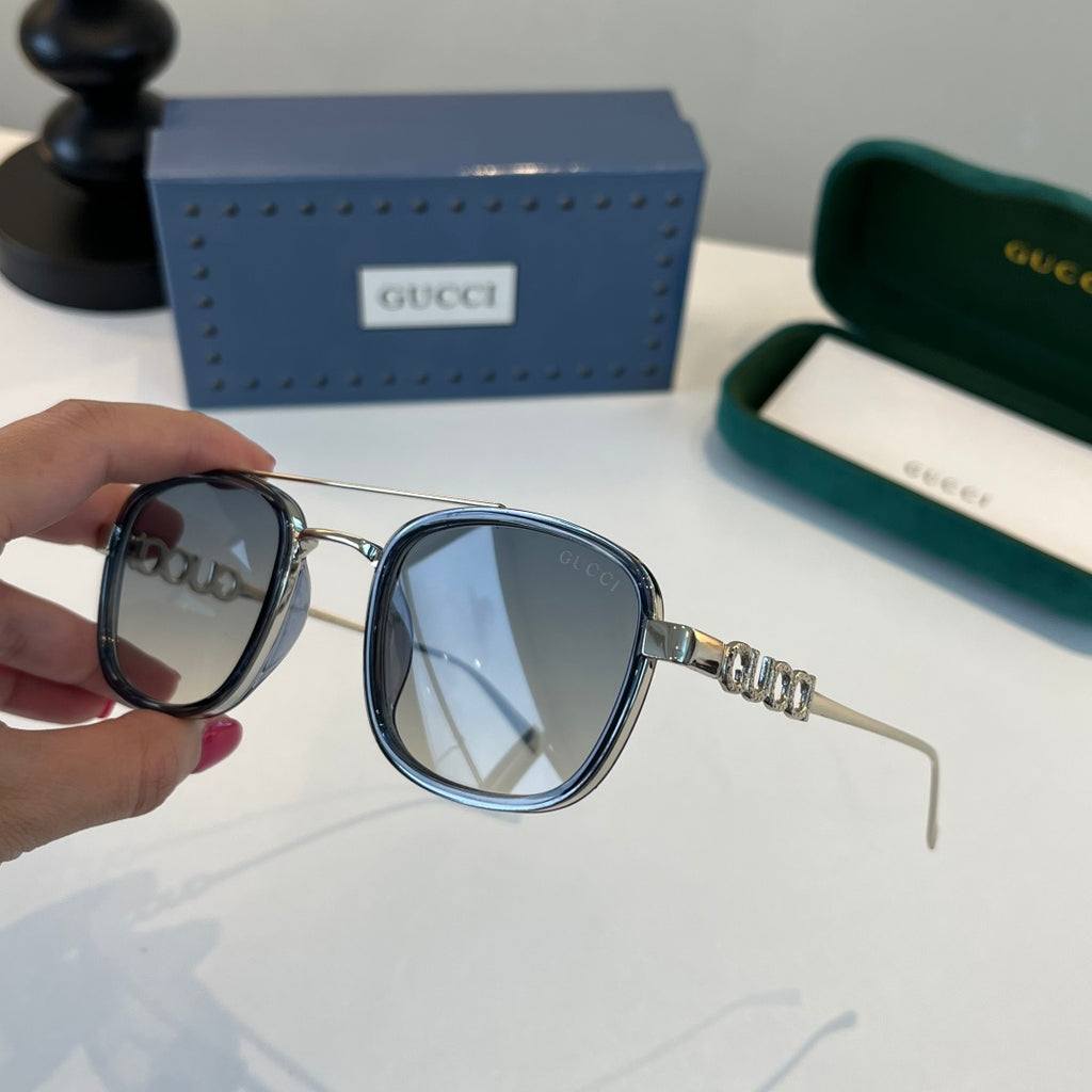 Gucci Oversized Silver Lens Sunglasses for Men & Women - 357776 - detail image 8