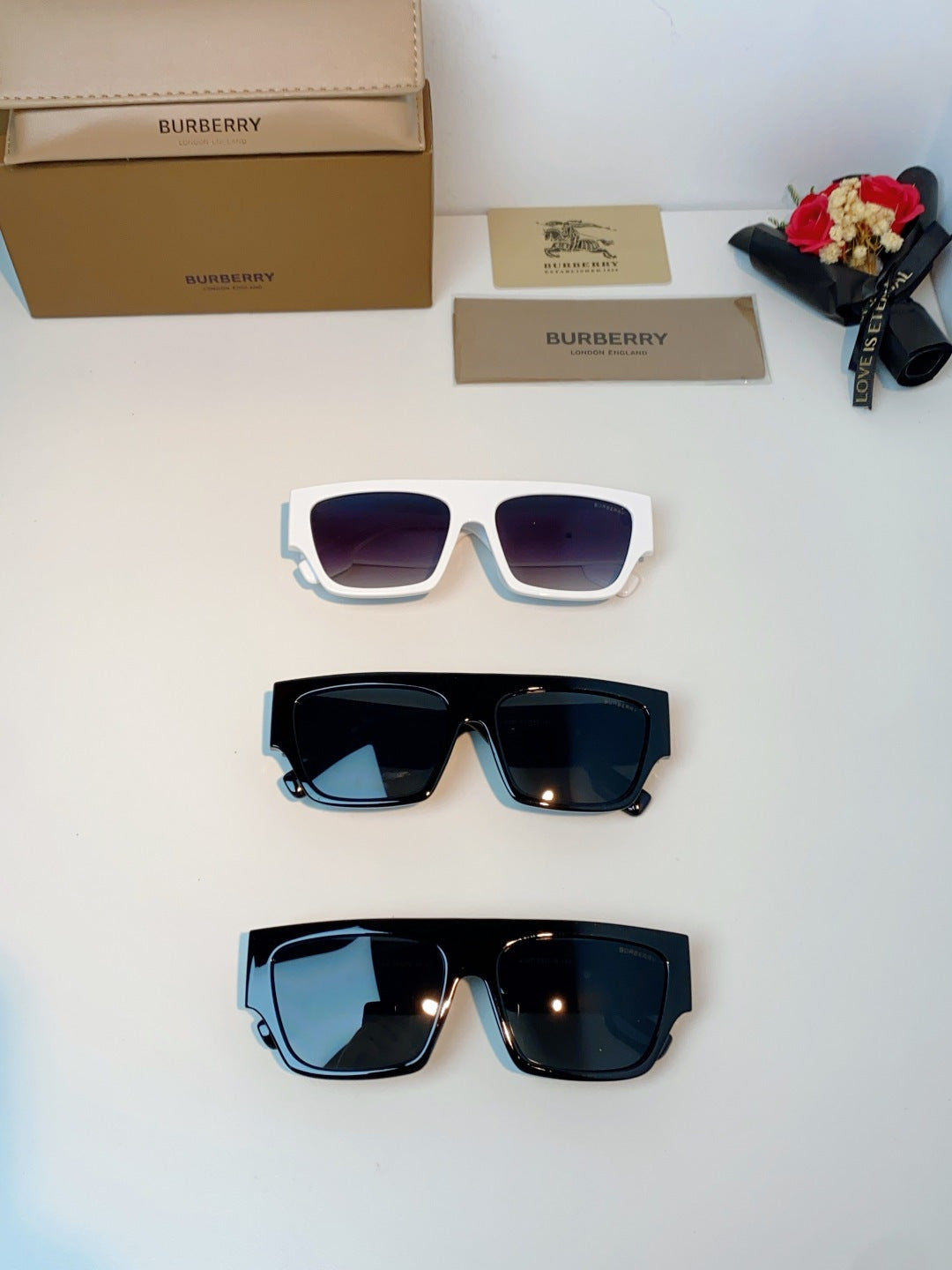 Burberry Square Black Lens Sunglasses for Men & Women - 358621 - detail image 12