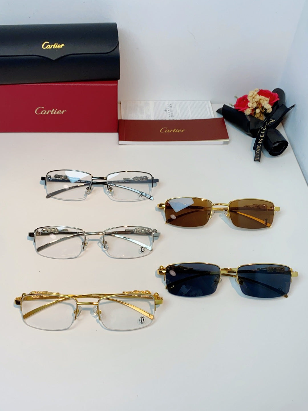 Cartier Square Silver Lens Sunglasses for Men & Women - 358527 - detail image 12
