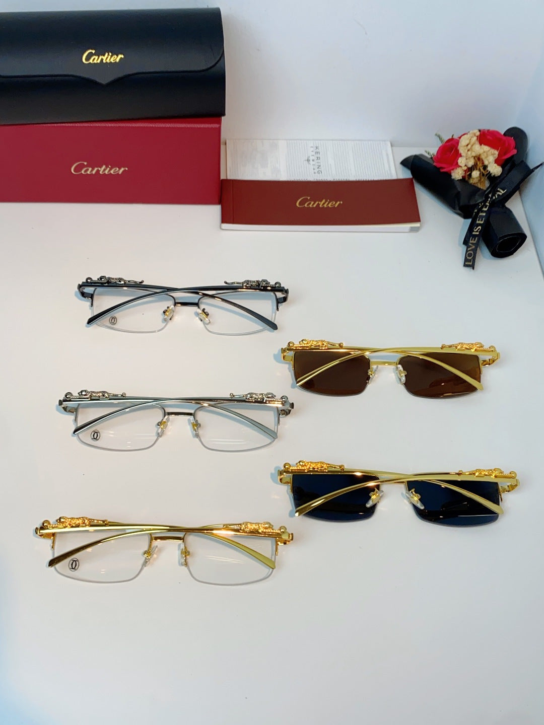Cartier Square Silver Lens Sunglasses for Men & Women - 358527 - detail image 11
