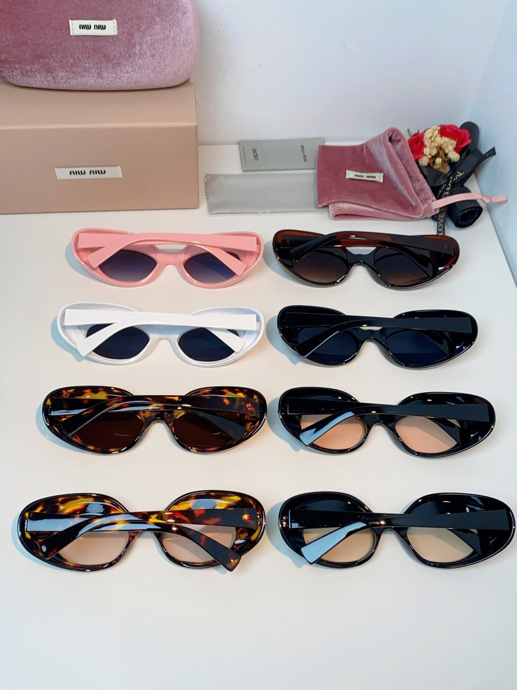 Miu Miu Metal Cat-Eye Brown Lens Sunglasses for Women - detail image 11