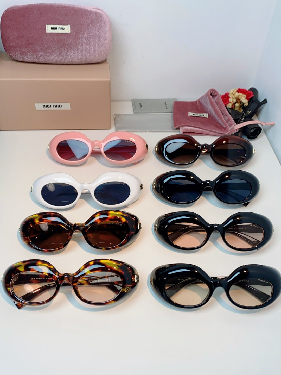 Miu Miu Metal Cat-Eye Brown Lens Sunglasses for Women - detail image 12