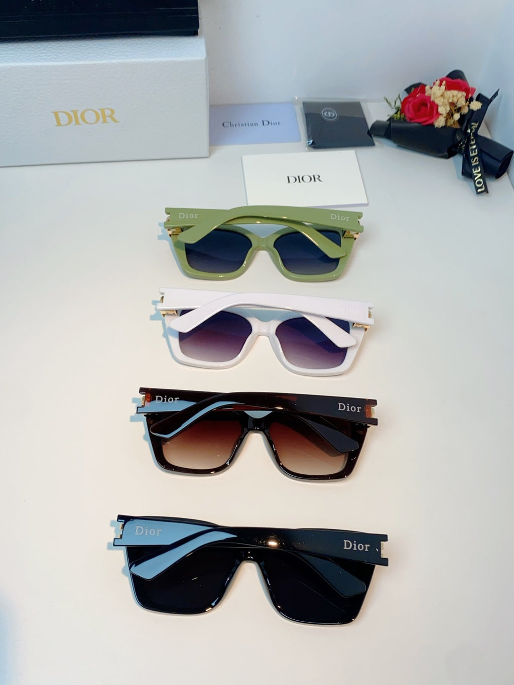 Dior Metal Square Black Lens Sunglasses for Men & Women - detail image 11