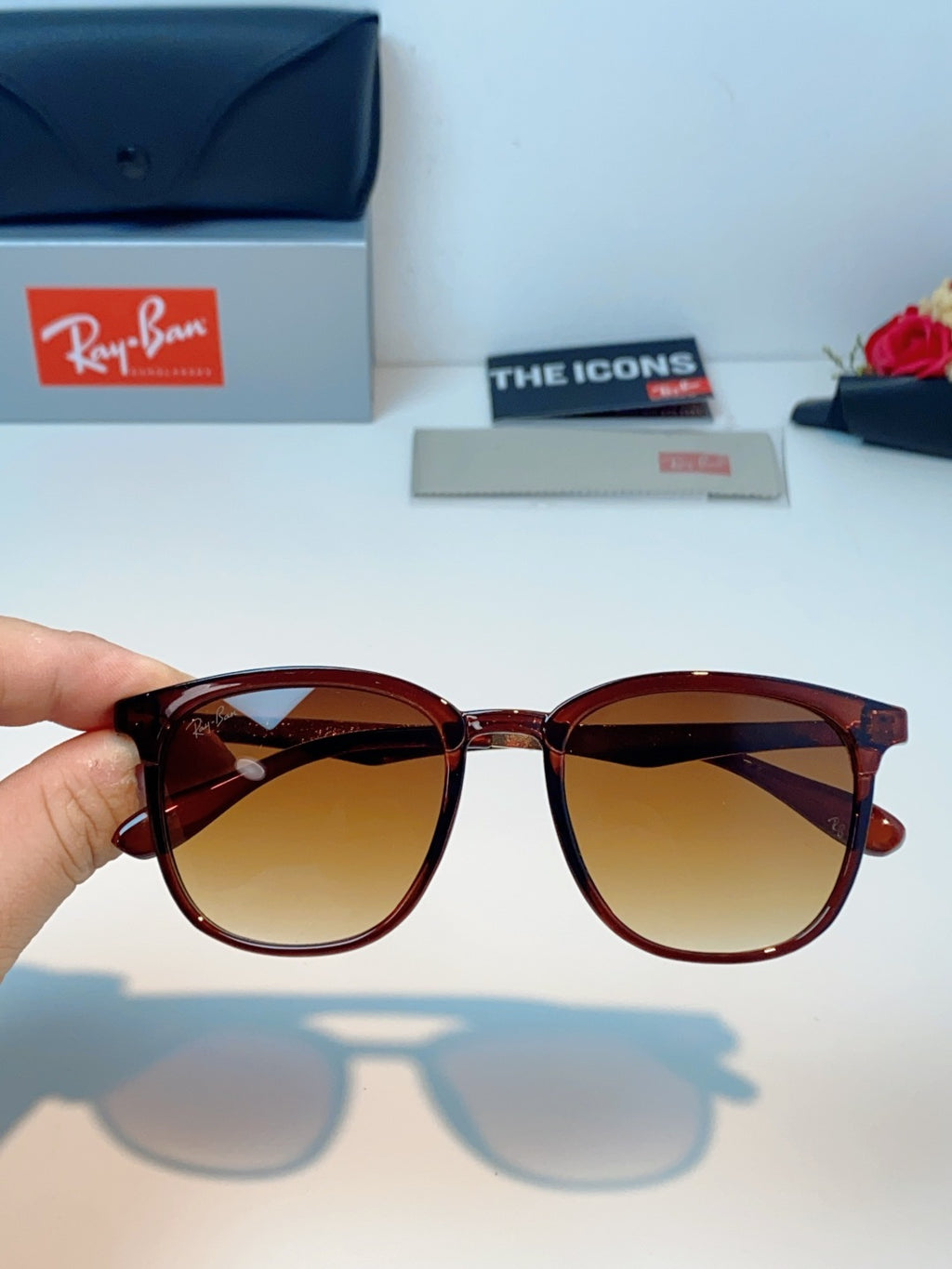 Ray-Ban RB4278 Square Brown Lens Sunglasses for Men & Women - 450087 - detail image 4