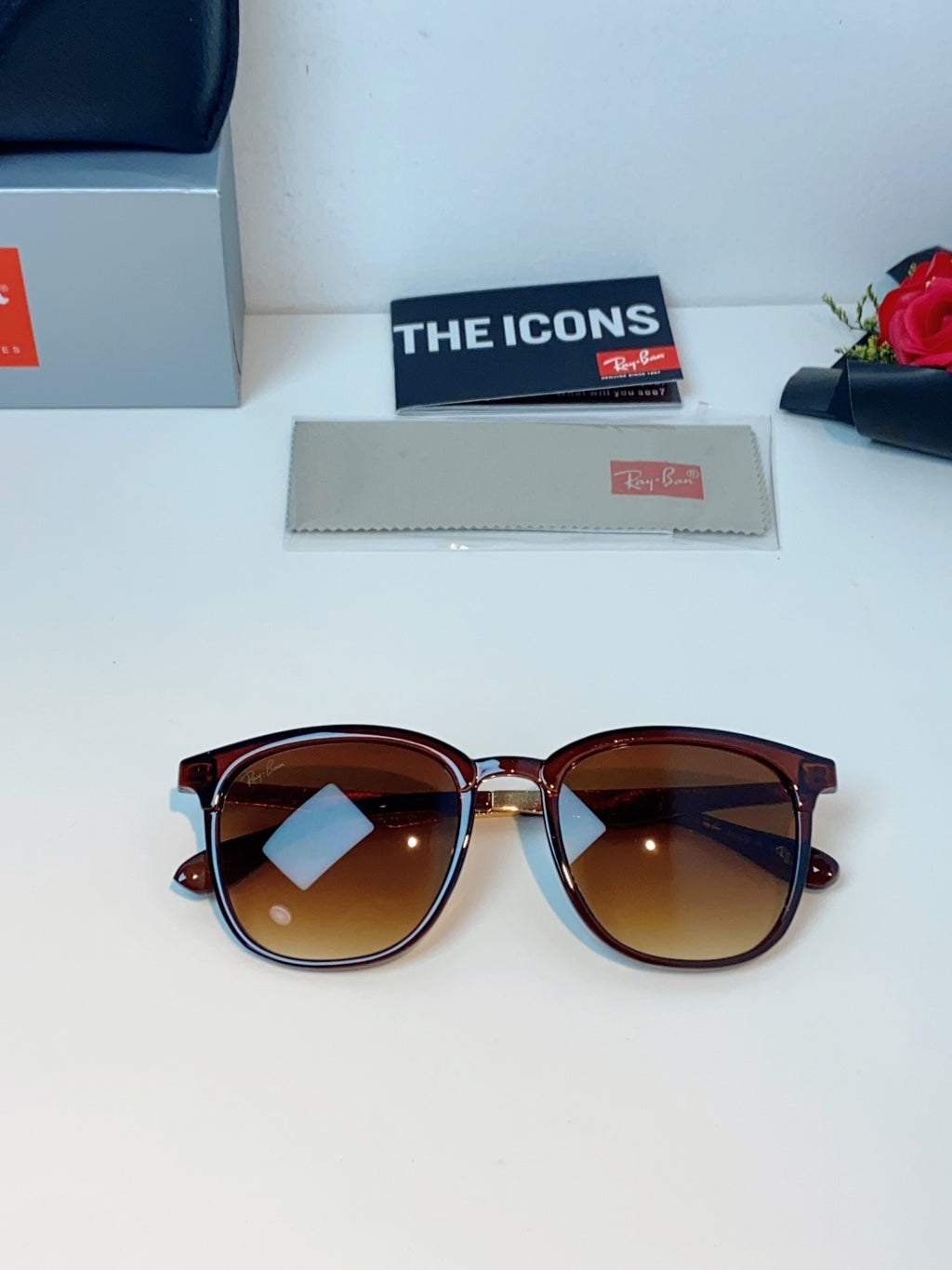 Ray-Ban RB4278 Square Brown Lens Sunglasses for Men & Women - 450087 - detail image 9