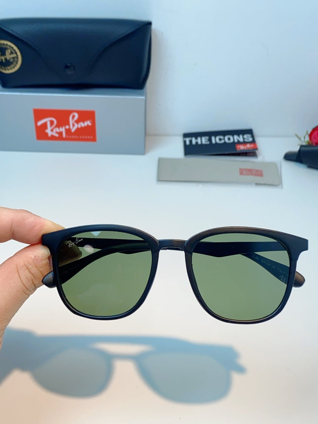 Ray-Ban RB4278 Square Brown Lens Sunglasses for Men & Women - detail image 4