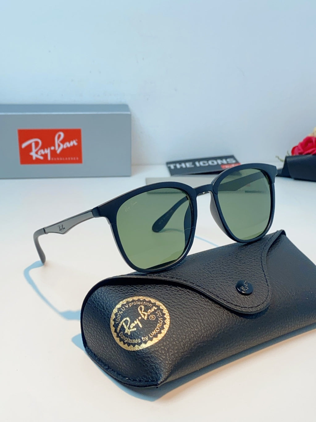 Ray-Ban RB4278 Square Brown Lens Sunglasses for Men & Women - detail image 10
