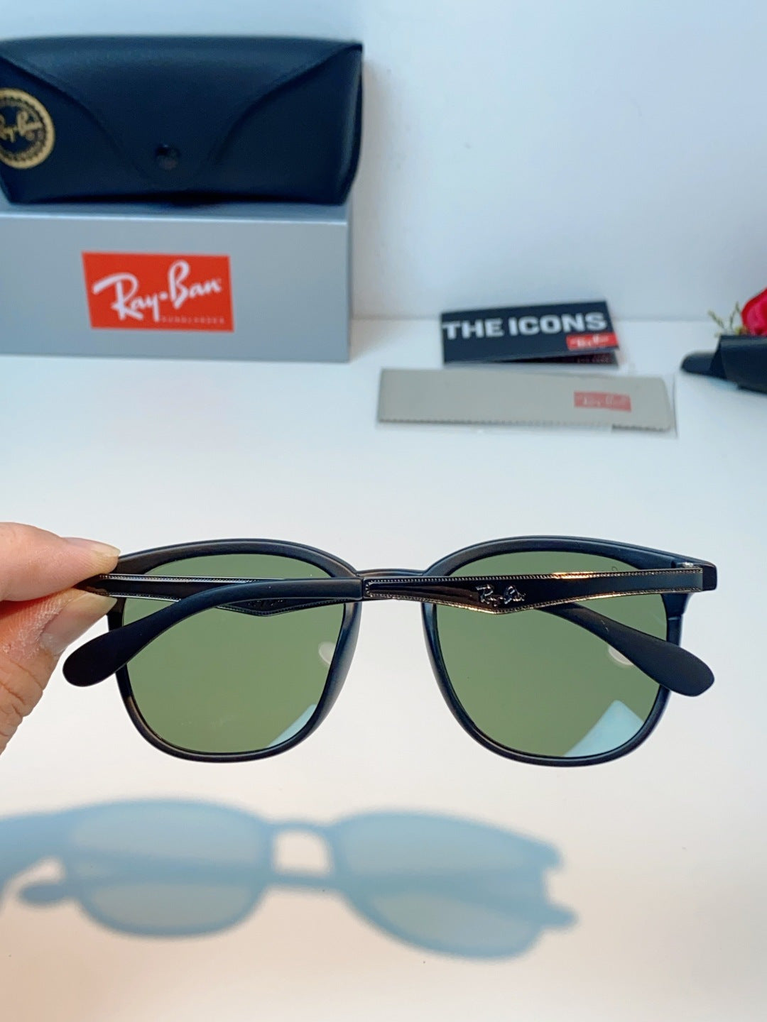 Ray-Ban RB4278 Square Brown Lens Sunglasses for Men & Women - detail image 5