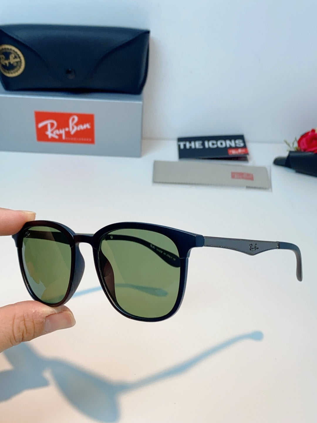 Ray-Ban RB4278 Square Brown Lens Sunglasses for Men & Women - detail image 6