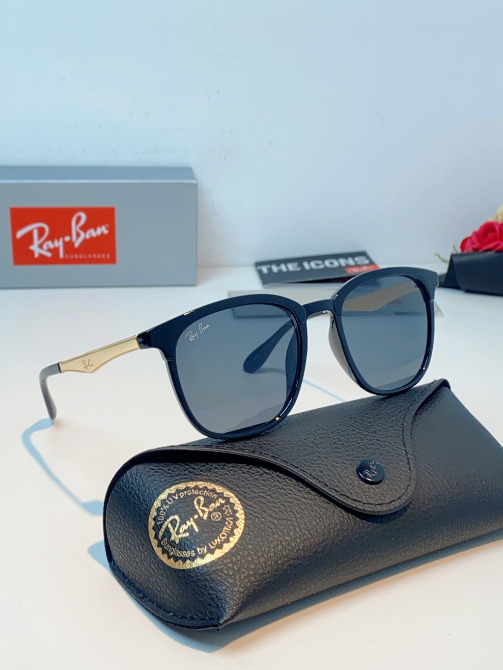 Ray-Ban RB4278 Square Gray Lens Sunglasses for Men & Women - detail image 10