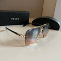 Prada Polarized Fashion Silver Lens Sunglasses for Men - 432048