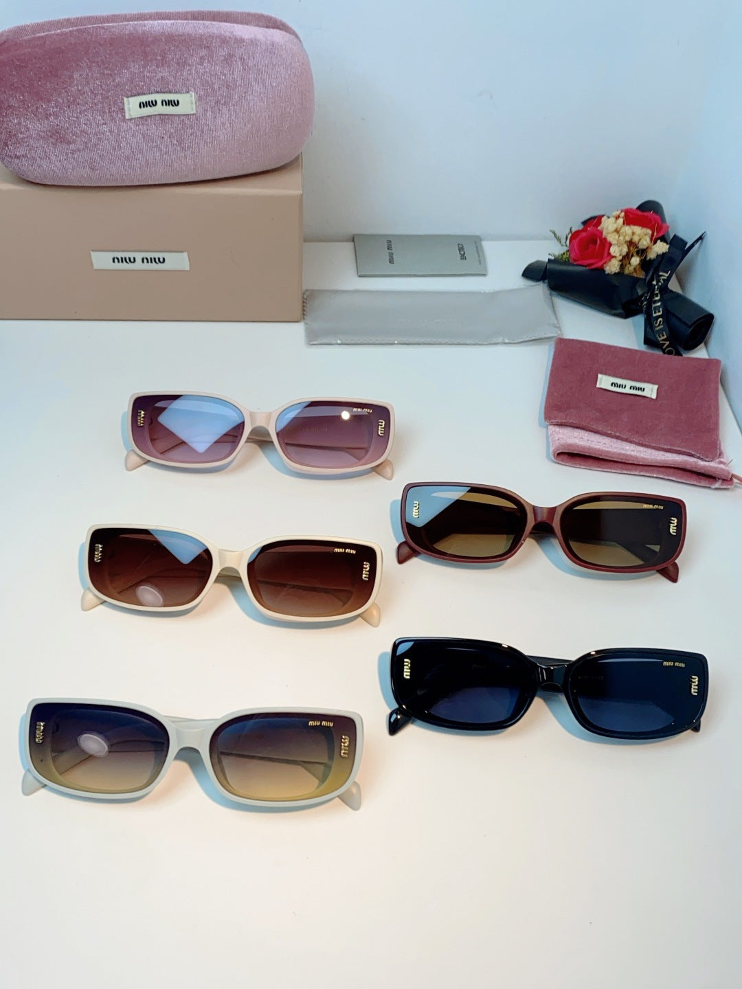 Miu Miu Square Gray Lens Sunglasses for Men & Women - 487553 - detail image 12
