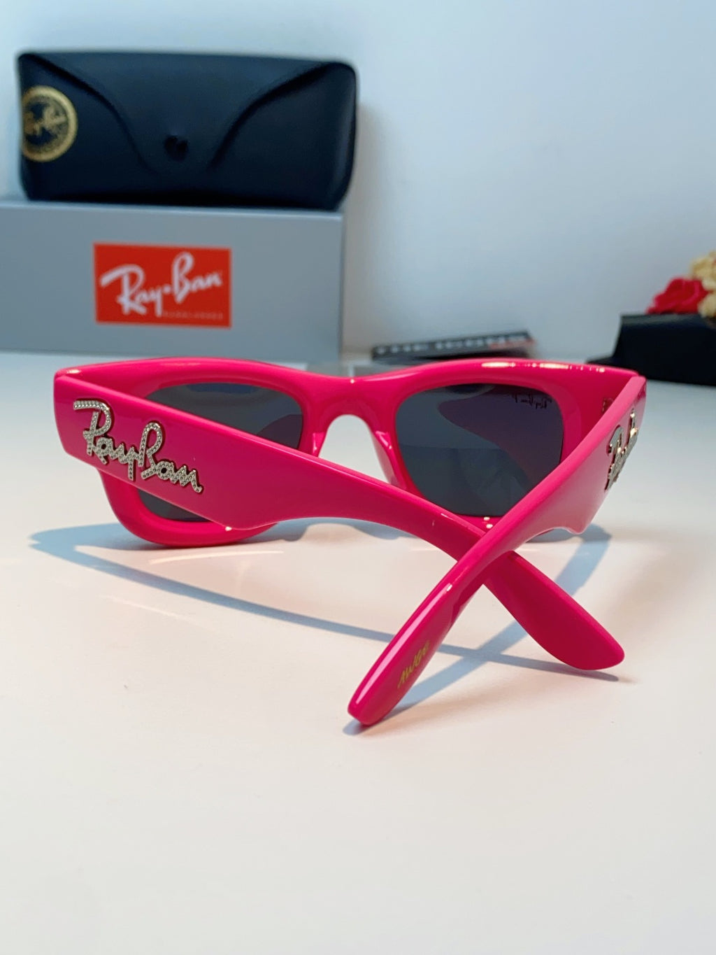 Ray-Ban Square Purple Lens Sunglasses for Men & Women - detail image 3