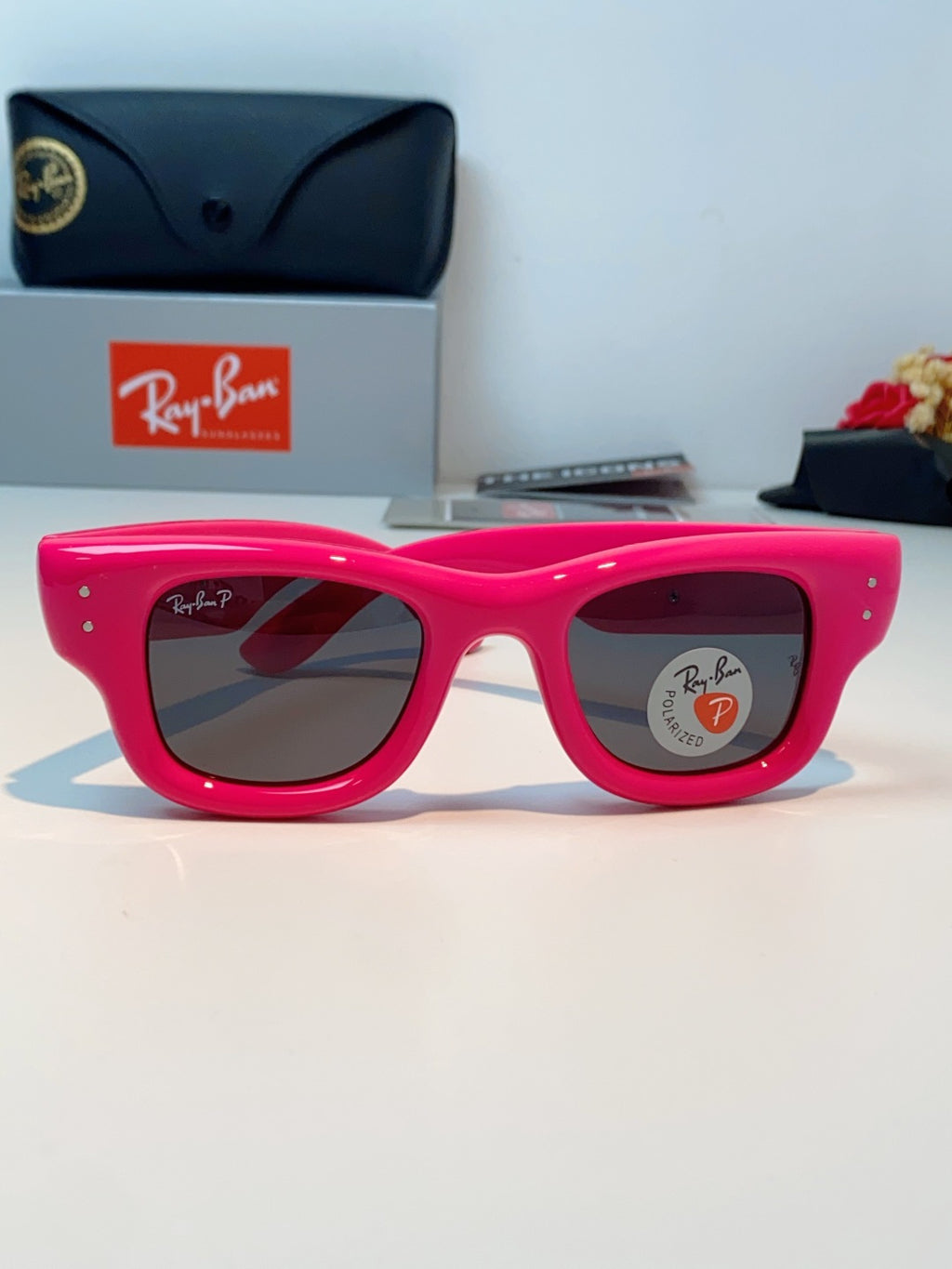Ray-Ban Square Purple Lens Sunglasses for Men & Women - detail image 2
