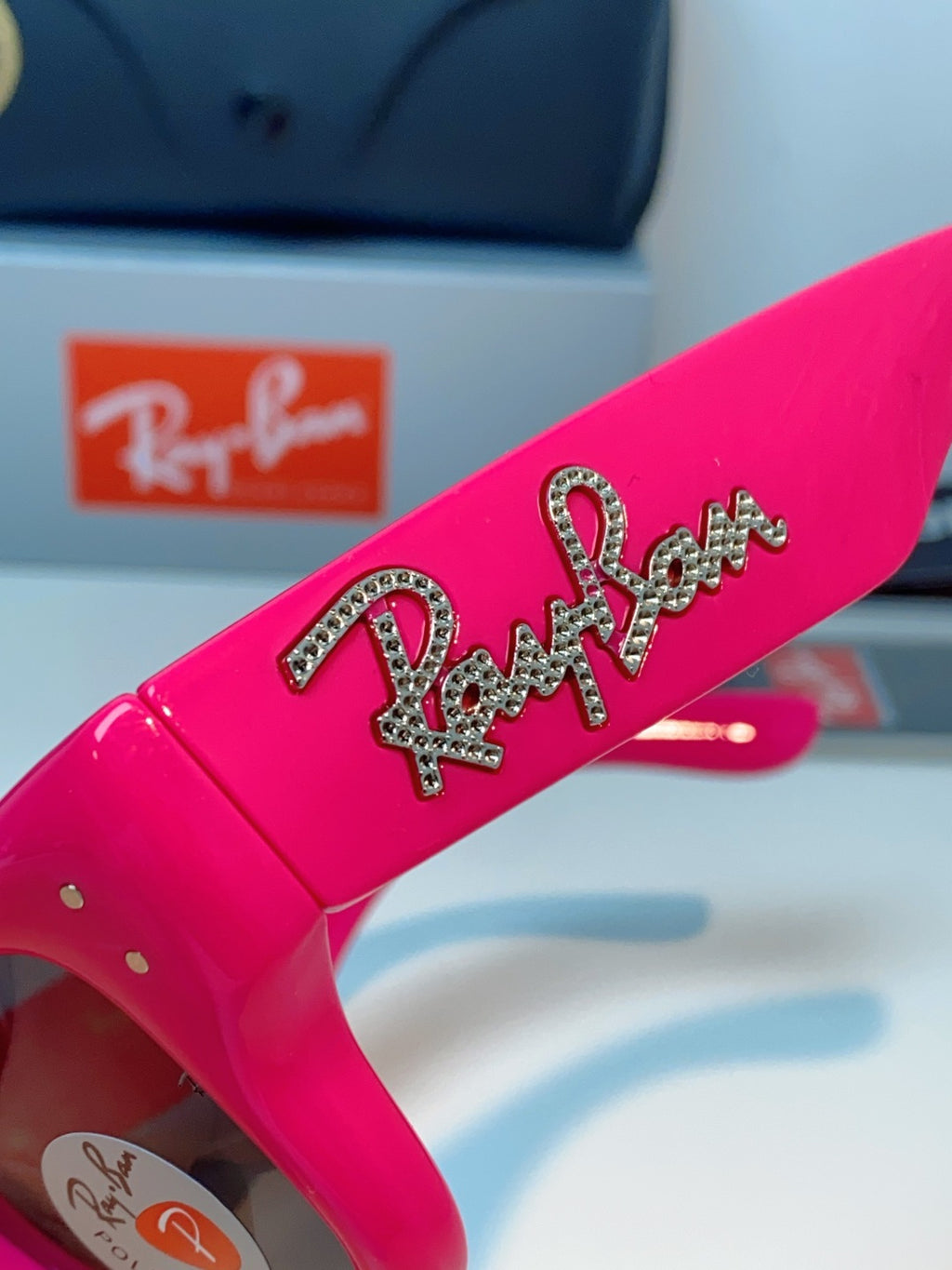Ray-Ban Square Purple Lens Sunglasses for Men & Women - detail image 9