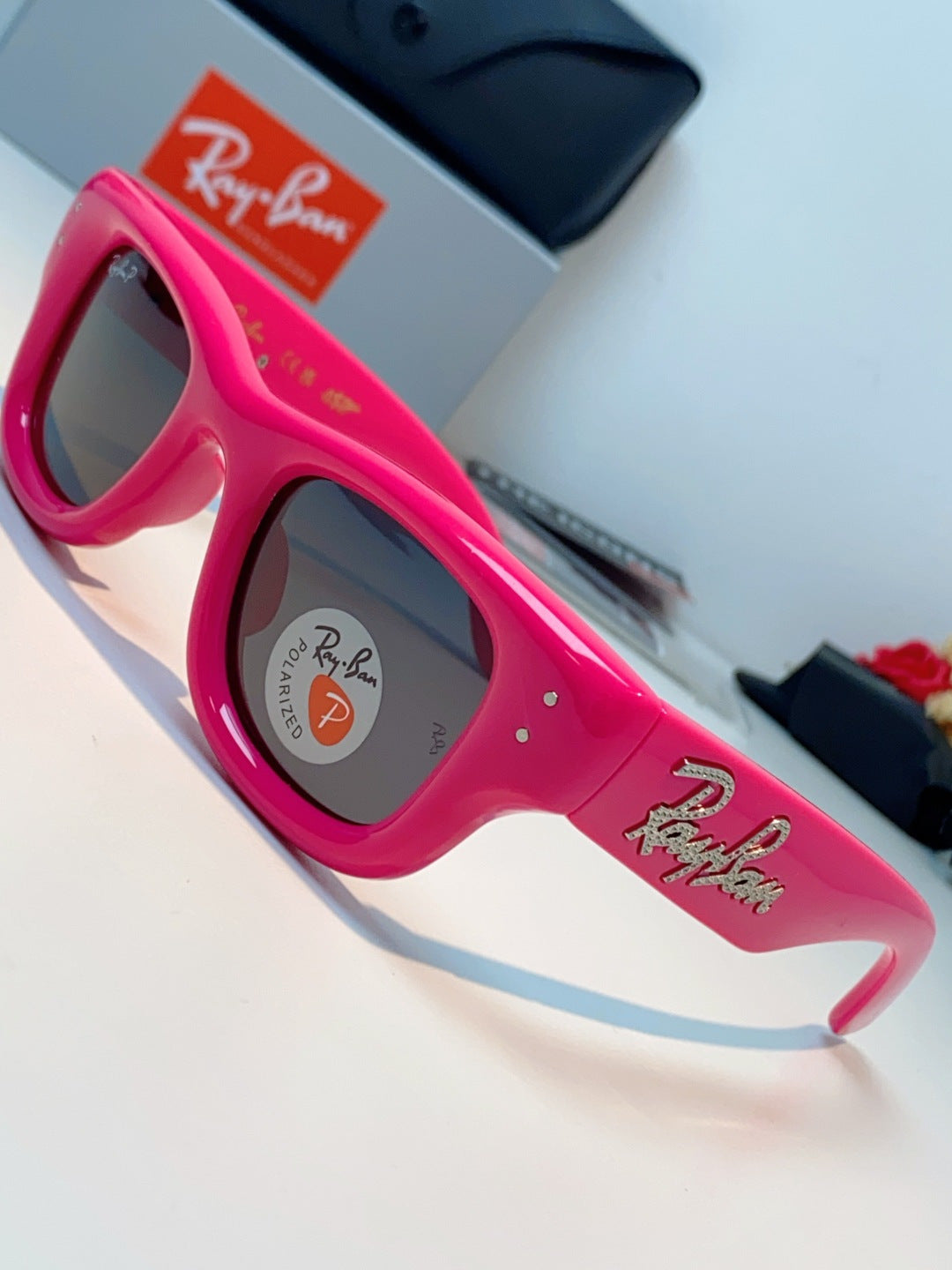 Ray-Ban Square Purple Lens Sunglasses for Men & Women - detail image 7