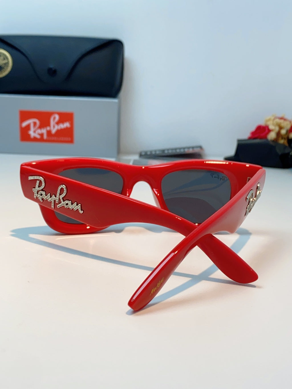 Ray-Ban Square Red Lens Sunglasses for Men & Women - detail image 3