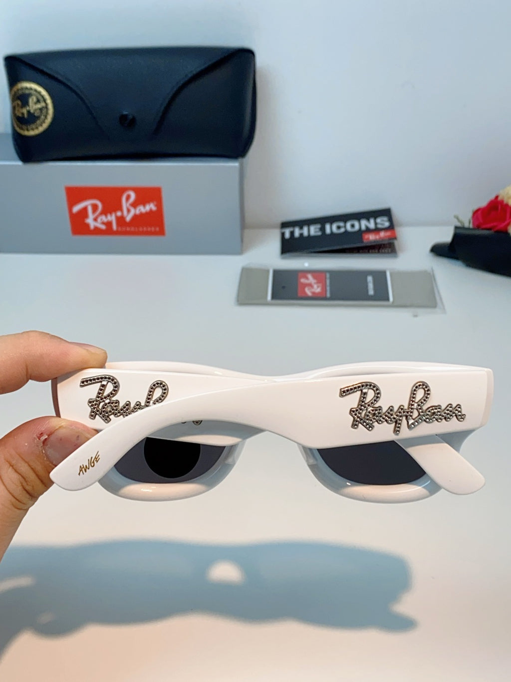 Ray-Ban Square Gray Lens Sunglasses for Men & Women - detail image 5