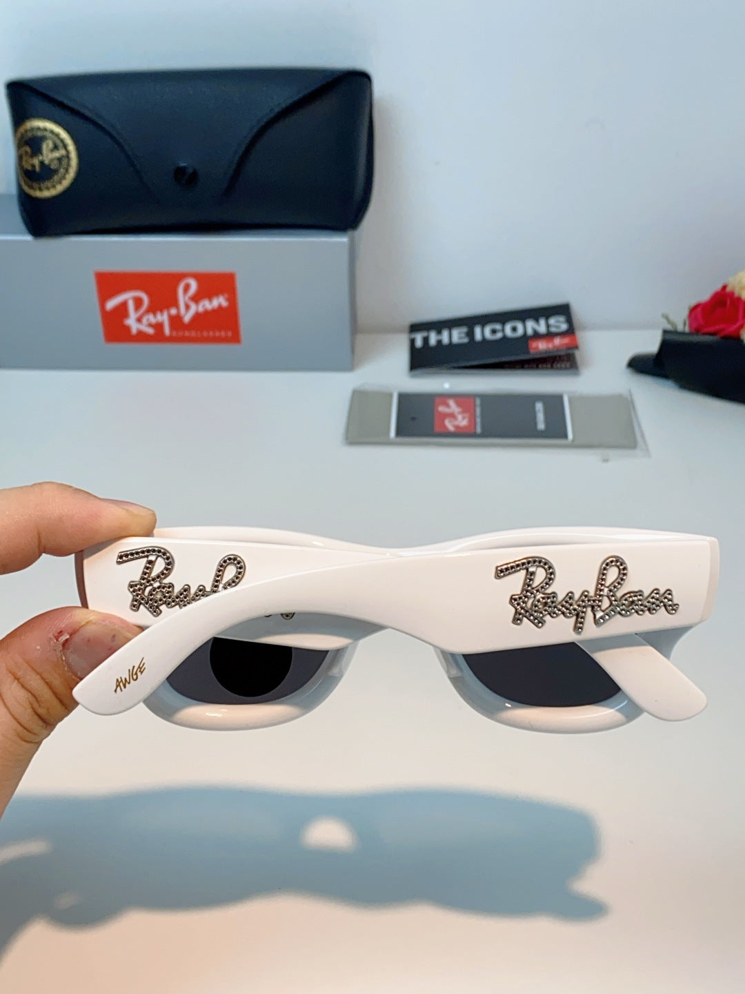 Ray-Ban Square Gray Lens Sunglasses for Men & Women - detail image 5