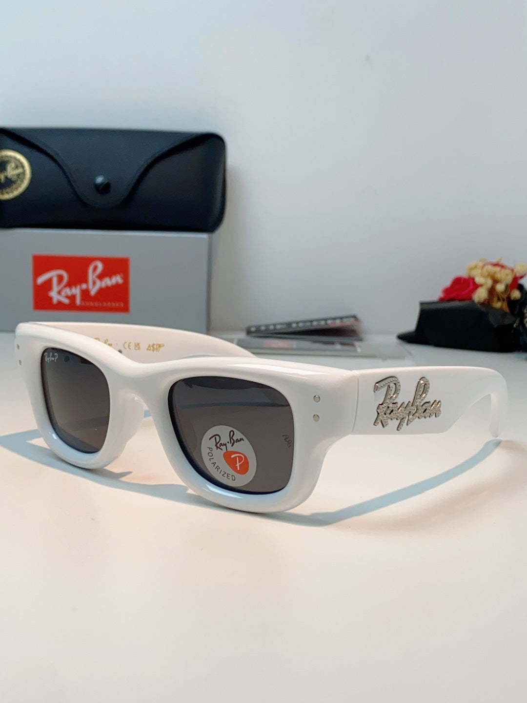 Ray-Ban Square Gray Lens Sunglasses for Men & Women