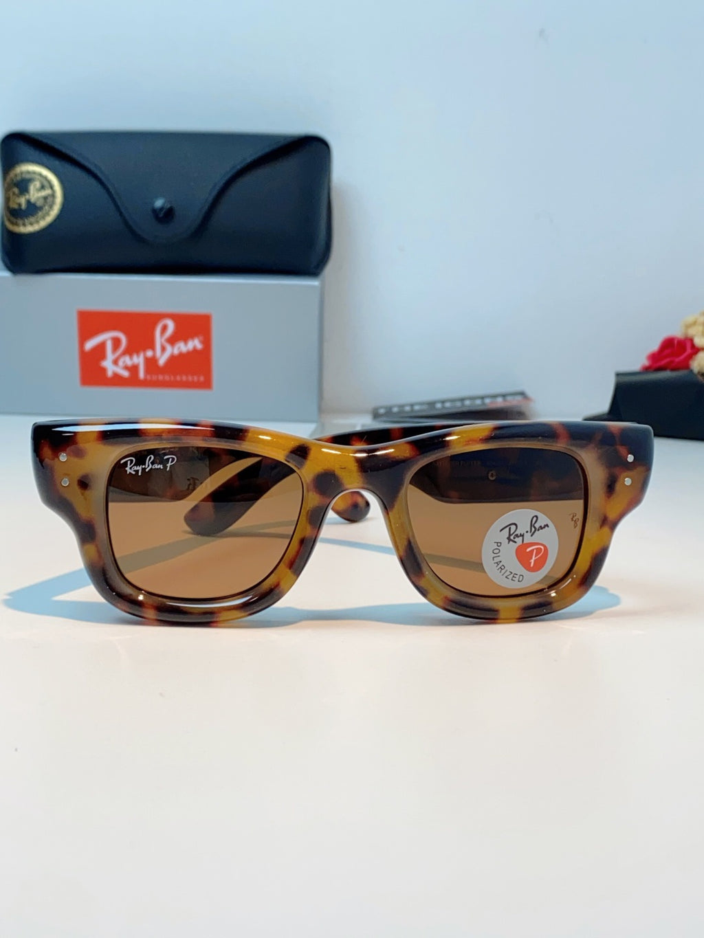 Ray-Ban Square Brown Lens Sunglasses for Men & Women - detail image 2