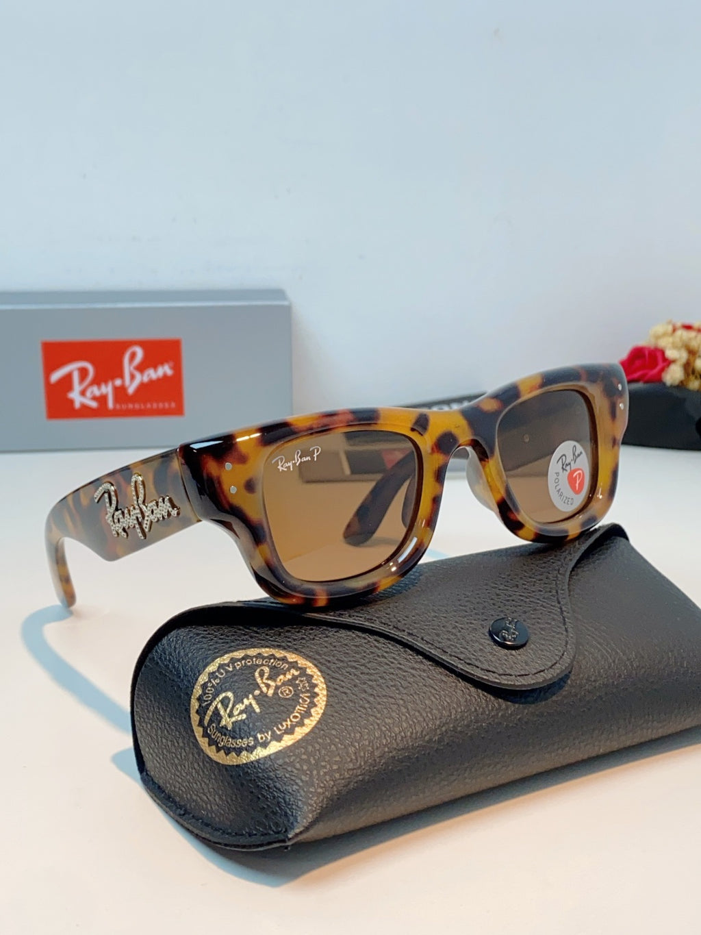 Ray-Ban Square Brown Lens Sunglasses for Men & Women - detail image 10