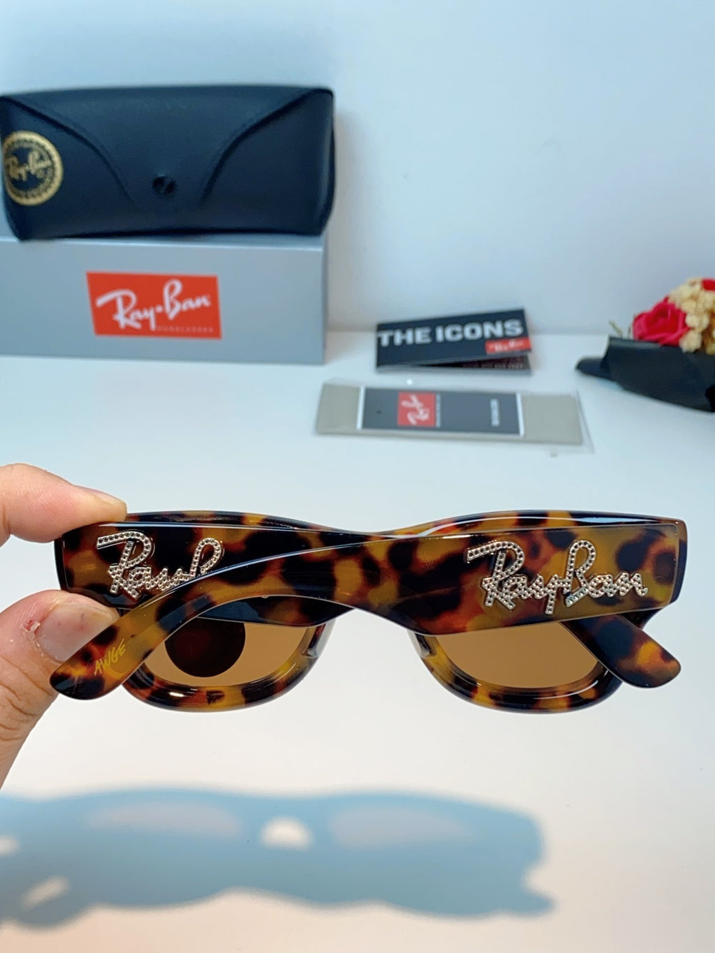 Ray-Ban Square Brown Lens Sunglasses for Men & Women - detail image 5