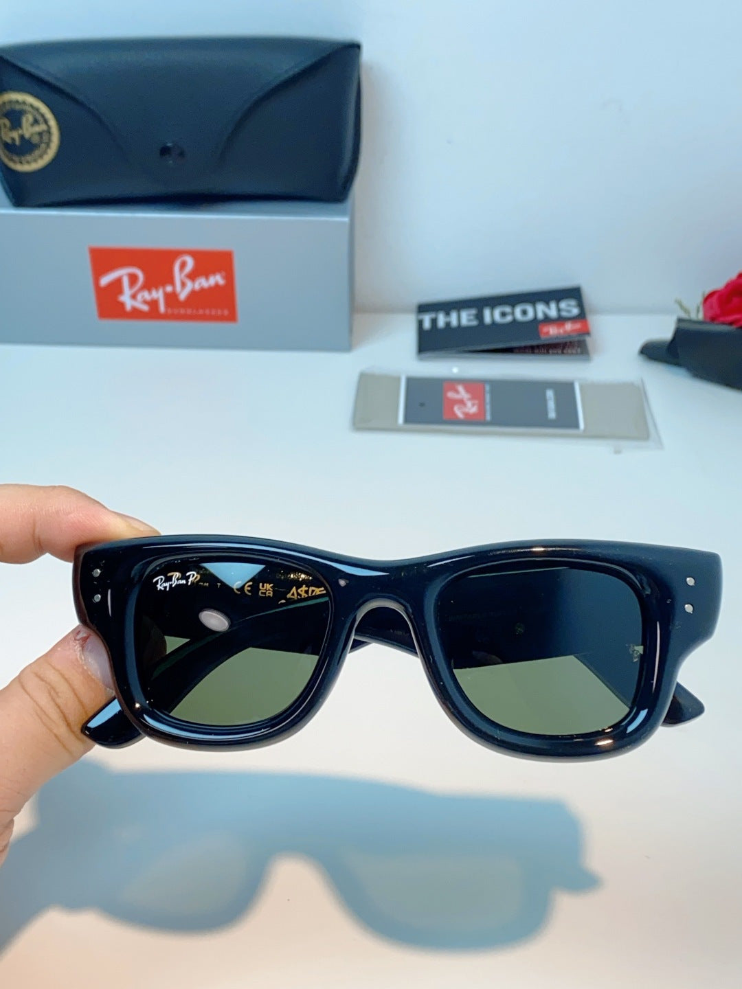Ray-Ban Square Black Lens Sunglasses for Men & Women - 488216 - detail image 4