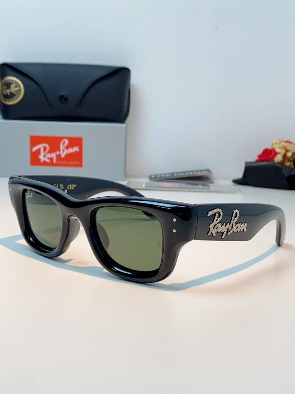 Ray-Ban Square Black Lens Sunglasses for Men & Women - 488216